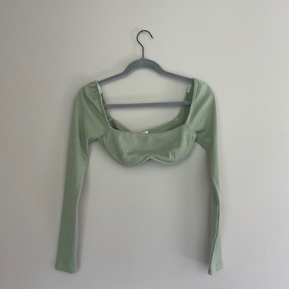 Princess Polly Sage Green Underwire Top